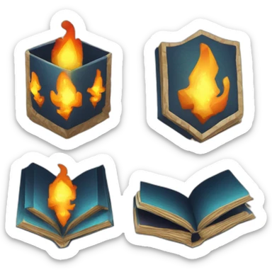 Pixel Book History Paper Diamond Flame Shiny Glow Reward Legendary Unique Epic sticker