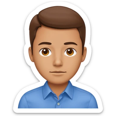 An office employee in a blue shirt. sticker