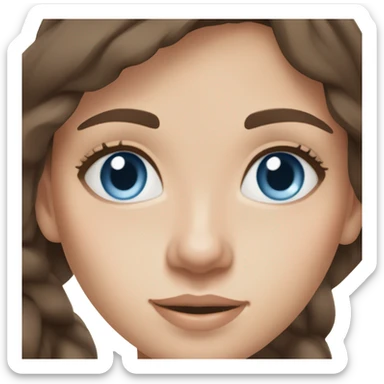 White Skin care white freackles skin of a brunett blue eyed girl using skin care products  sticker