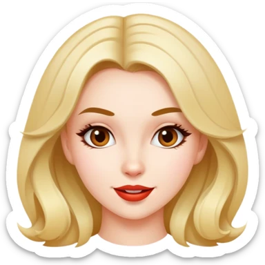 coquette girl with playful expression sticker