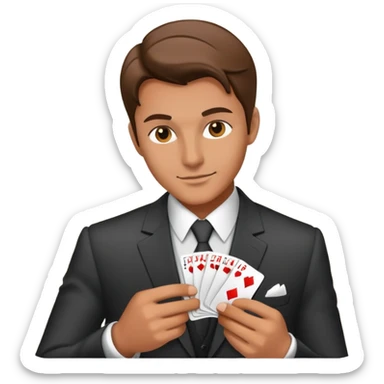 a person gambling sticker