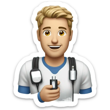 phone charger man sticker