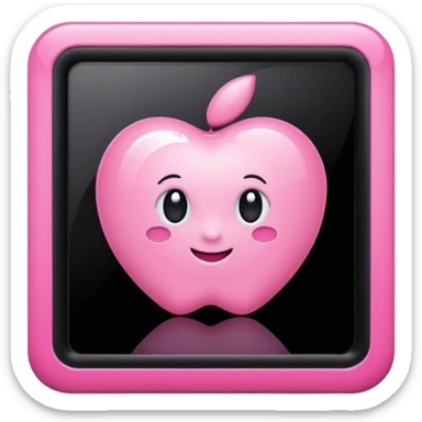 pink girly framed picture sticker