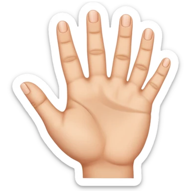 No put the THUMB away keep only 4 fingers  sticker