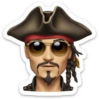 Johnny Depp pirates des Caraïbes sticker