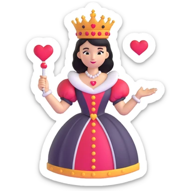 Queen of Hearts from Alice in Wonderland sticker