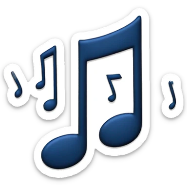 broken apart music note sticker