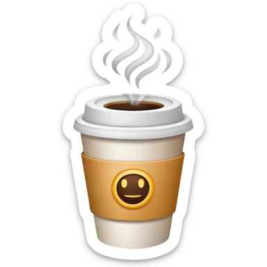 coffee to go cup sticker