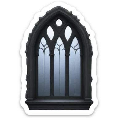 Black gothic window sticker