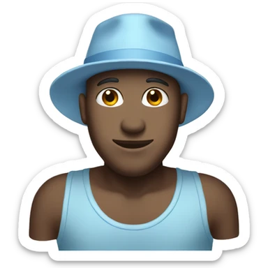 pastel blue hat sticker