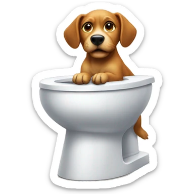 Dog in the Toilette  sticker