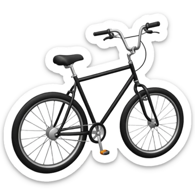 Bike with cartoon sticker