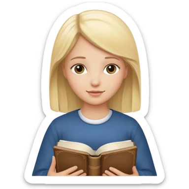 Christian blond girl with Bible  sticker