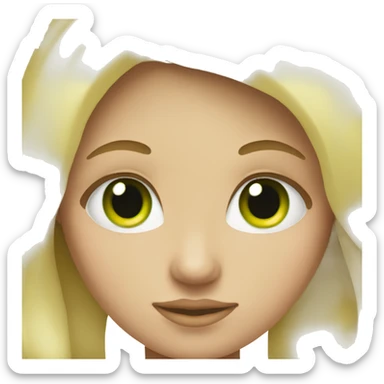 blonde girl with fat body and green eyes sticker