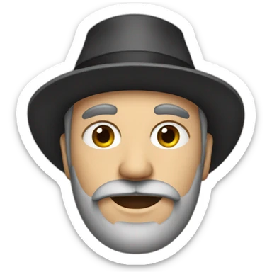 a Jew in a hat with a beard and sideburns sticker