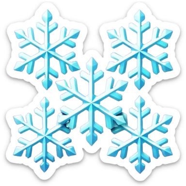 Translucent purple and blue iridescent hue, snowflakes  sticker