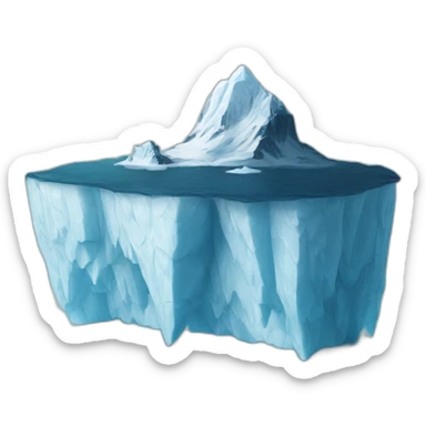 iceberg floating on sea sticker