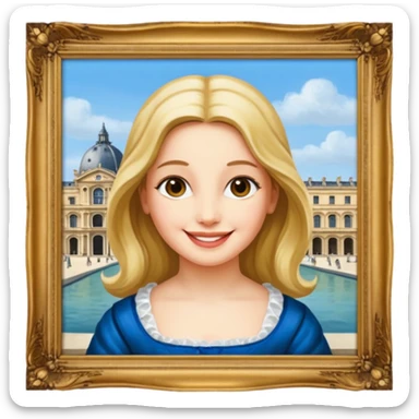 Monnalisa paint of Louvre giocanda frame more similar to a famousnpaint in Paris Louvre  sticker