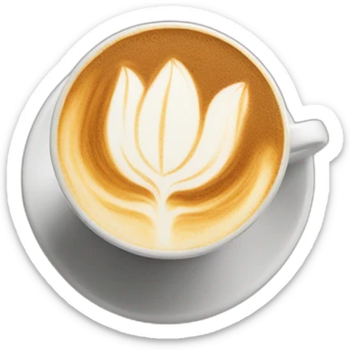 latte art tulip sticker