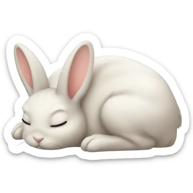 Sleeping bunny sticker