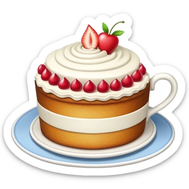 Tea and cake sticker