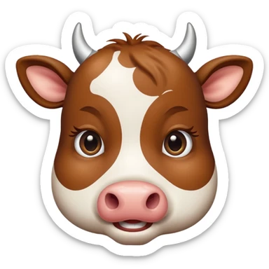 Cow wink sticker