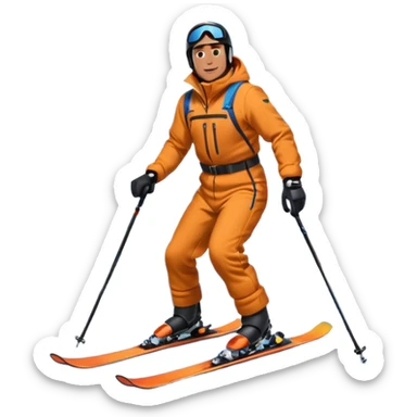 Man Skiing Background Matterhorn sticker