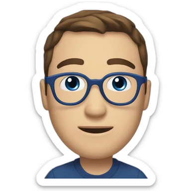 Tobey mcguire lunette et yeux bleu sticker