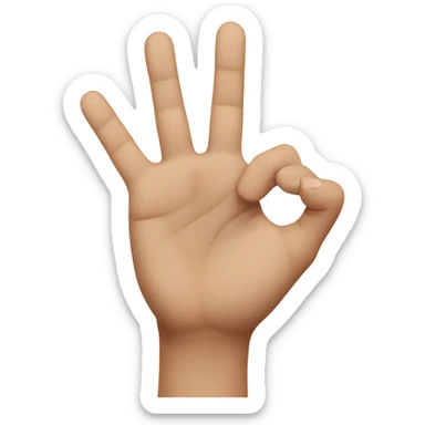 Asian hand sign of a heart pointer finger and thumb  sticker
