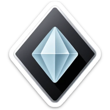 3d diamond shape matte black. diamond shape like on a playing card sticker