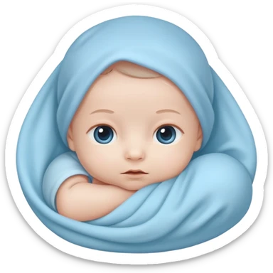 newborn pastel blue sticker