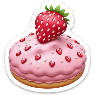 Strawberry cookie sticker