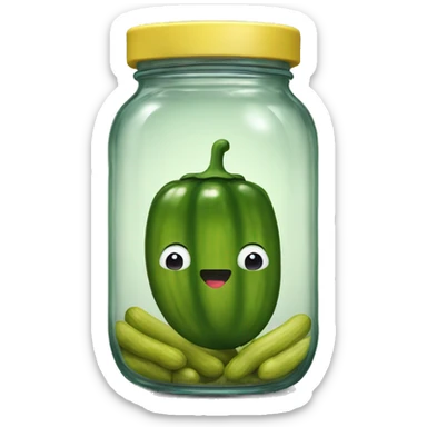 Pickles in a jar sticker
