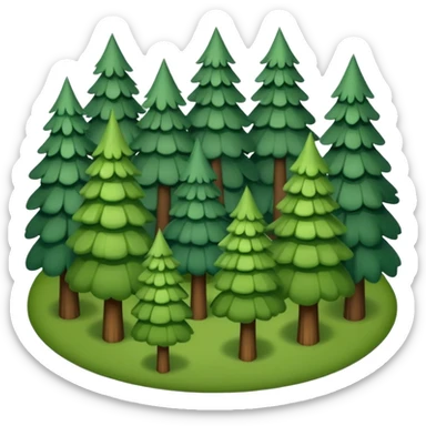 a top view of the forest  sticker