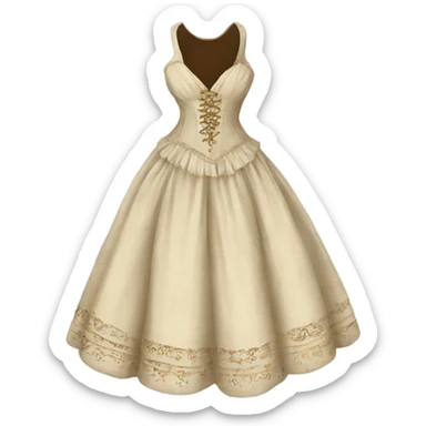 antique dress sticker