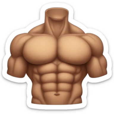 big chest muscles sticker