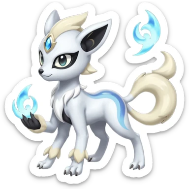 Meloetta-Absol-Zeraora-Primagen-fusion-creature  sticker