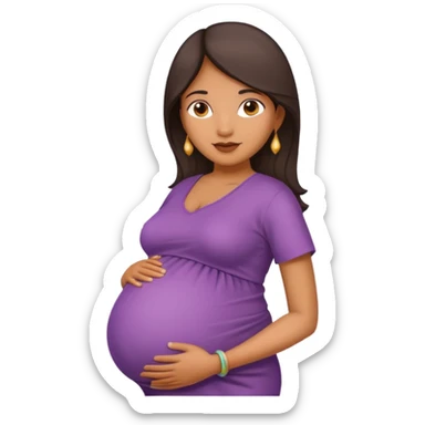 Indian women pregnant sticker