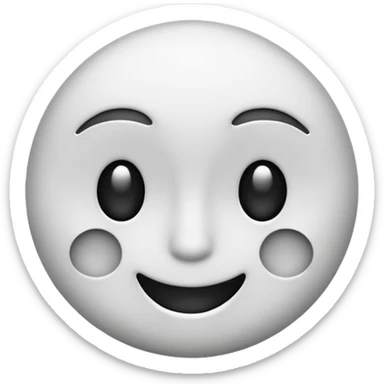 A wink emoji in black and white, with a subtle and sophisticated wink, and a neutral expression. sticker