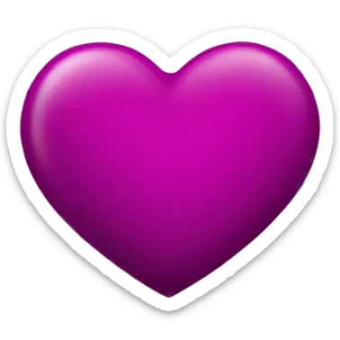 plain dark nice magenta one heart sticker