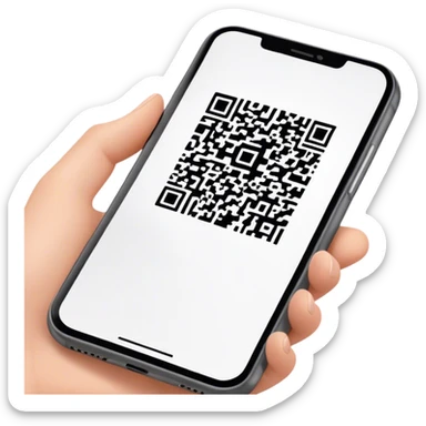 scan a qr code with your phone sticker