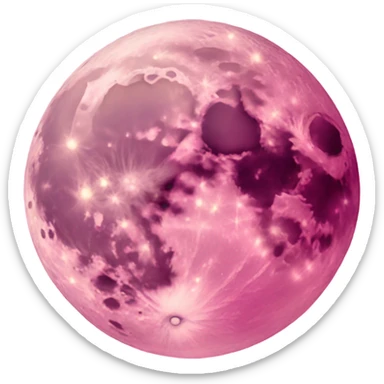 pink moon sticker