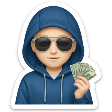 hoodie, sunglasses, money ANGEL sticker