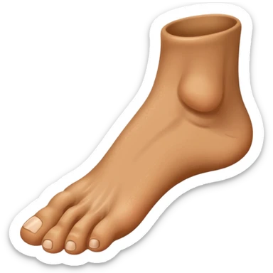 human foot with 5 toes sticker
