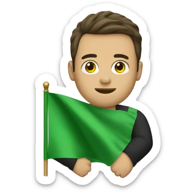 Green flag boyfriend sticker