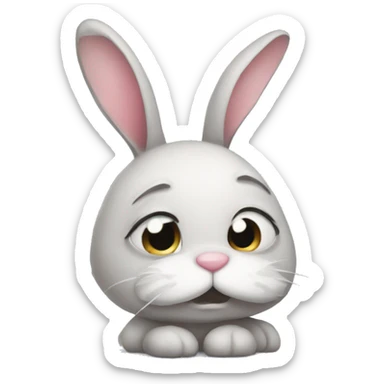 sad bunny sticker