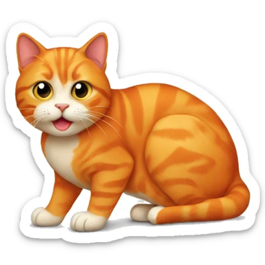Orange cat   sticker
