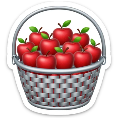 Metal Apple Basket sticker