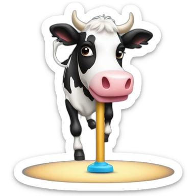 vache qui fait du pole dances sticker