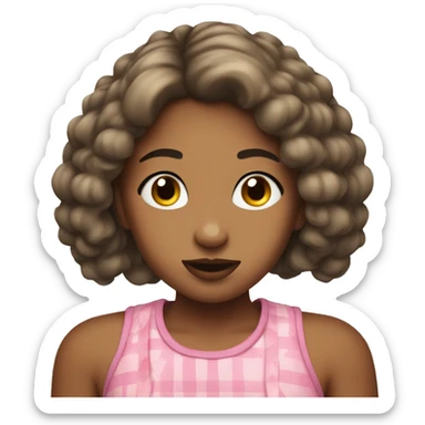 a brat girl having a brat summer sticker